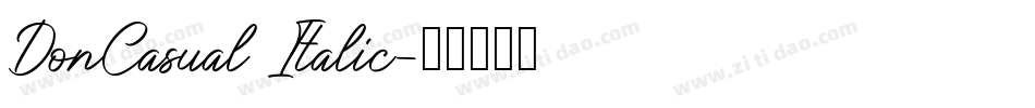 DonCasual Italic字体转换